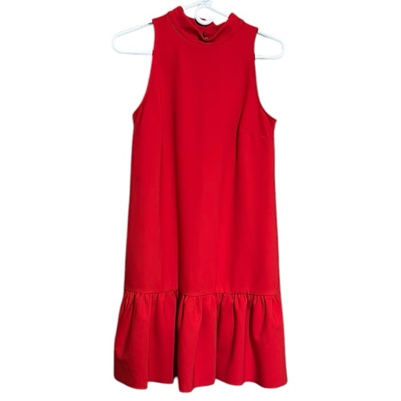 Maeve Anthropologie Red Alissa Swing Midi Dress Sleeveless Size XS - Picture 4 of 10